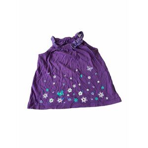 The Childrens Place Toddler Girls Tank Top Purple Size 2T Flower Butterfly Print